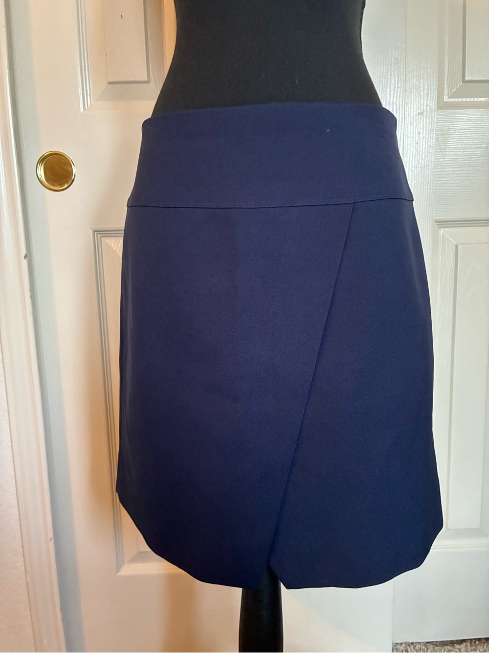 J. Crew Navy Asymmetrical Wrap Skirt